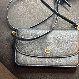 Coach Metallic Gray Crossbody Bag